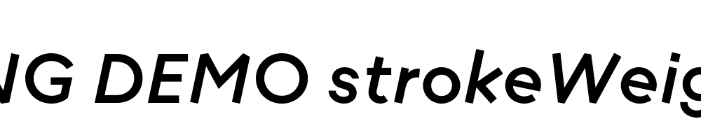  DEMO strokeWeight 120 Italic