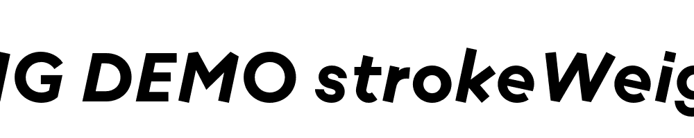  DEMO strokeWeight 160 Italic