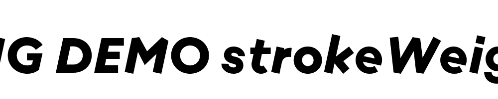  DEMO strokeWeight 180 Italic