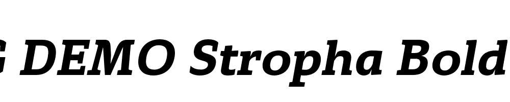  DEMO Stropha Bold Italic Regular