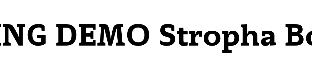  DEMO Stropha Bold Regular