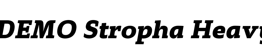  DEMO Stropha Heavy Italic Regular