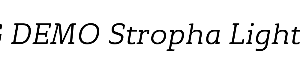  DEMO Stropha Light Italic Regular