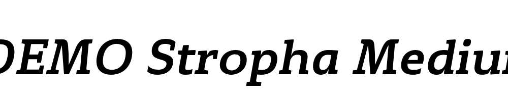  DEMO Stropha Medium Italic Regular