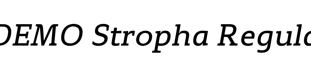  DEMO Stropha Regular Italic Regular