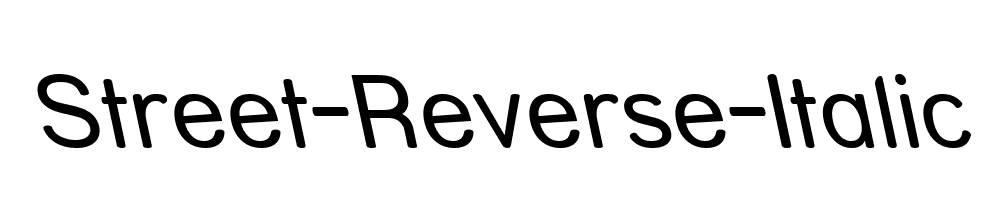 Street-Reverse-Italic