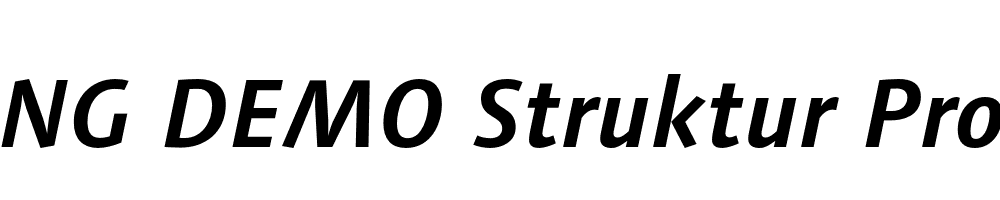  DEMO Struktur Pro Bold Italic