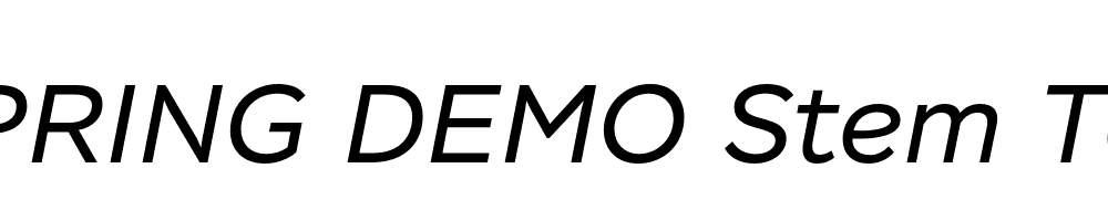  DEMO Stem Text Italic