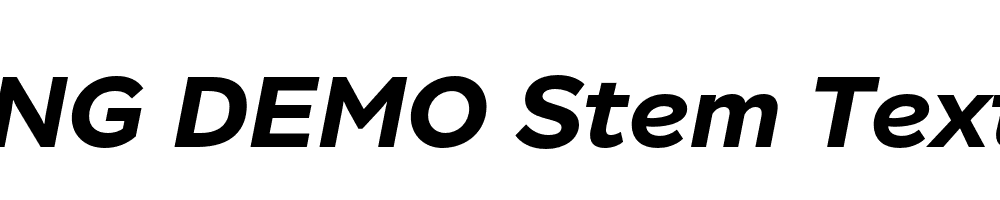  DEMO Stem Text Bold Italic