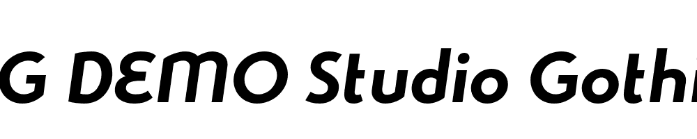  DEMO Studio Gothic Bold Italic