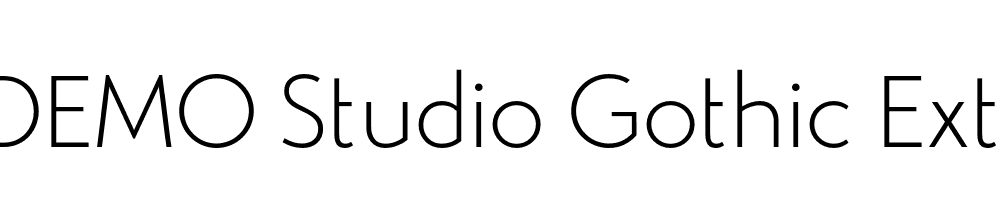  DEMO Studio Gothic ExtraLight Regular