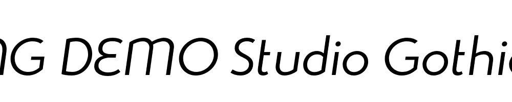  DEMO Studio Gothic Light Italic