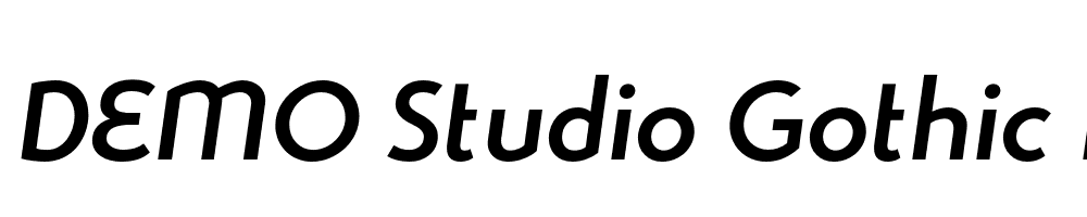  DEMO Studio Gothic Medium Italic