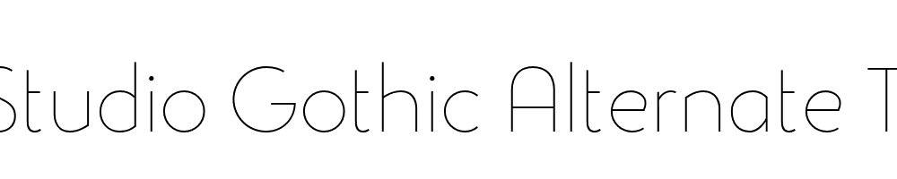  DEMO Studio Gothic Alternate Thin Regular