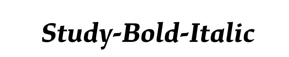 Study-Bold-Italic