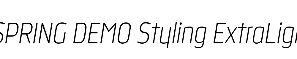  DEMO Styling ExtraLight Italic