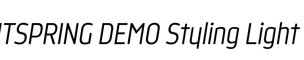  DEMO Styling Light Italic