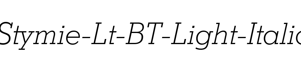 Stymie-Lt-BT-Light-Italic