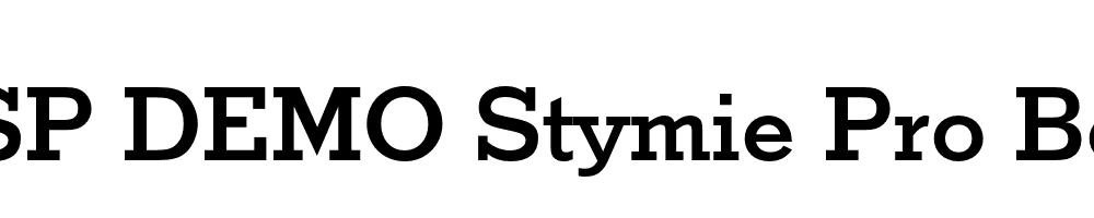 FSP DEMO Stymie Pro Bold