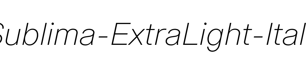 Sublima-ExtraLight-Italic