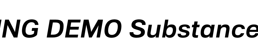  DEMO Substance Bold Italic