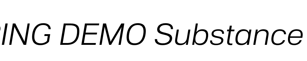  DEMO Substance Light Italic