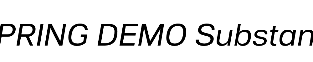  DEMO Substance Italic