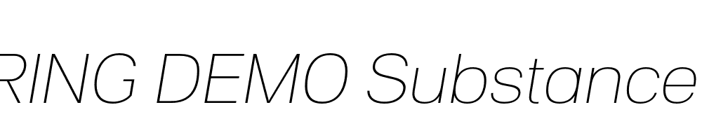  DEMO Substance Thin Italic