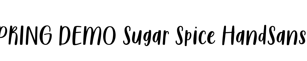  DEMO Sugar Spice HandSans Regular