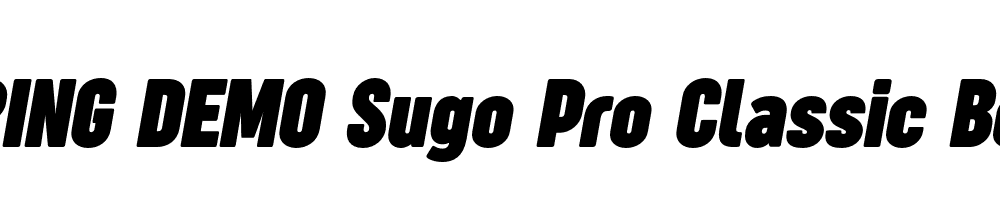  DEMO Sugo Pro Classic Bold Italic