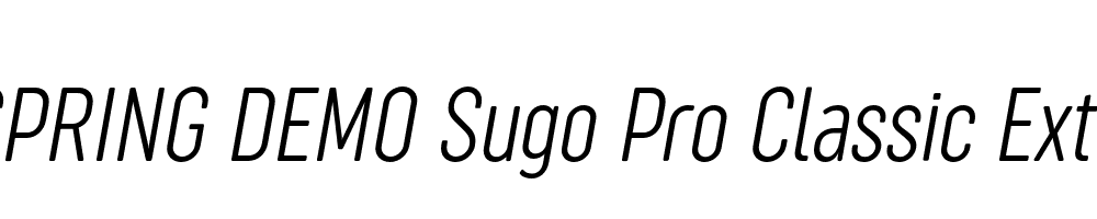  DEMO Sugo Pro Classic ExtLt Italic