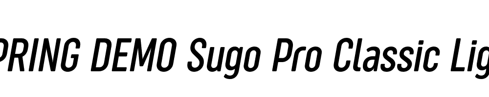  DEMO Sugo Pro Classic Light Italic