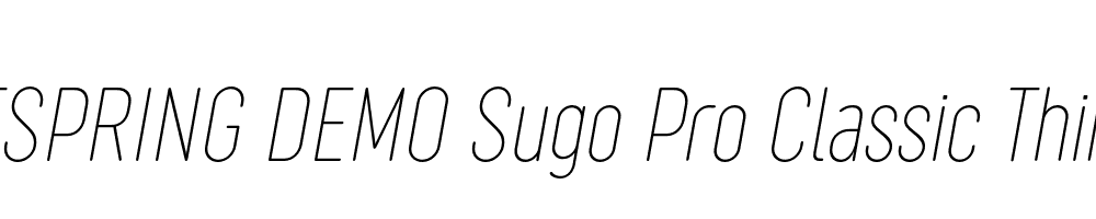  DEMO Sugo Pro Classic Thin Italic