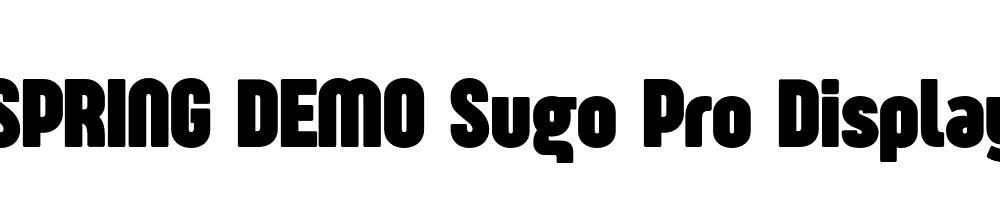  DEMO Sugo Pro Display Bold