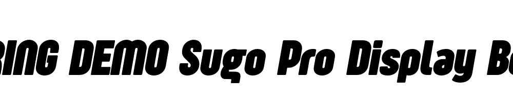  DEMO Sugo Pro Display Bold Italic