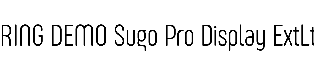  DEMO Sugo Pro Display ExtLt Regular