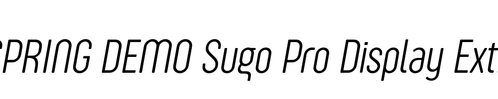  DEMO Sugo Pro Display ExtLt Italic