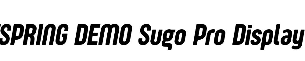  DEMO Sugo Pro Display Italic