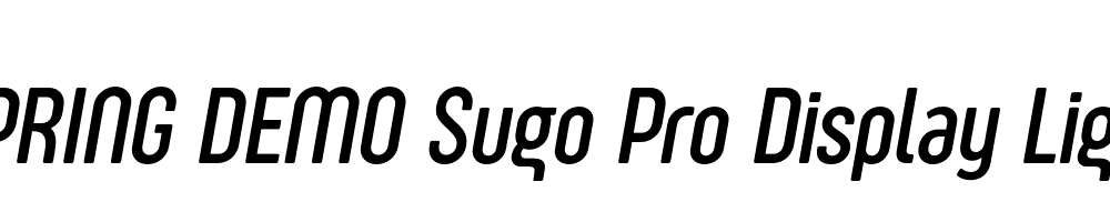  DEMO Sugo Pro Display Light Italic