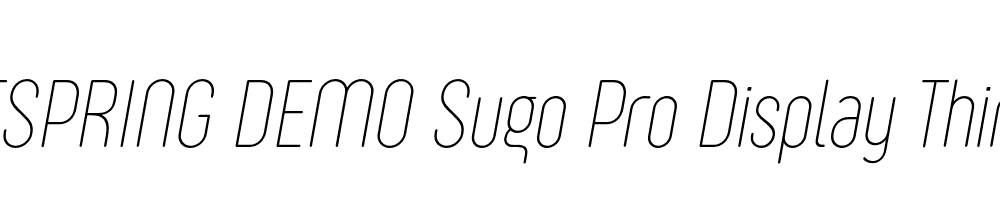  DEMO Sugo Pro Display Thin Italic