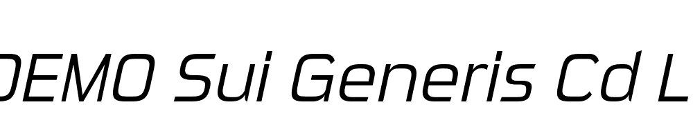 FSP DEMO Sui Generis Cd Lt Italic