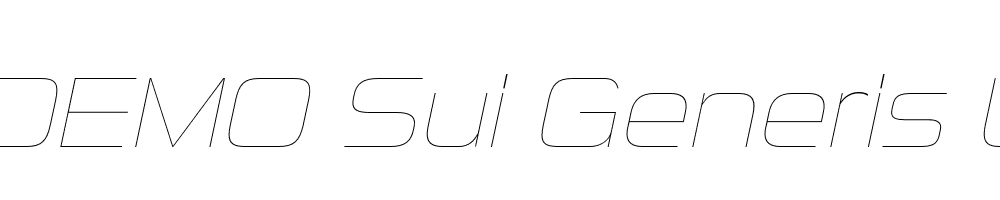 FSP DEMO Sui Generis Ul Italic