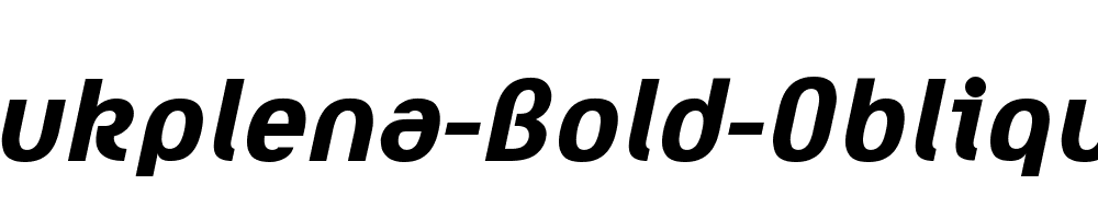 Sukplena-Bold-Oblique