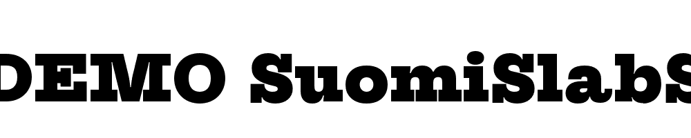  DEMO SuomiSlabSerif Bl Regular