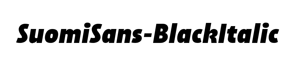 SuomiSans-BlackItalic