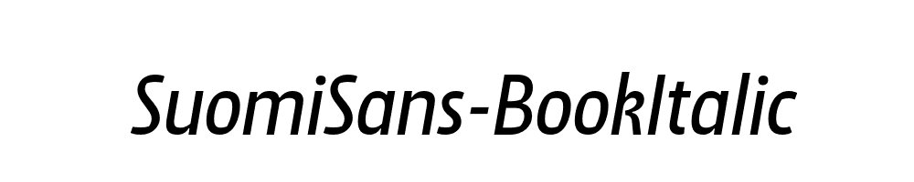 SuomiSans-BookItalic