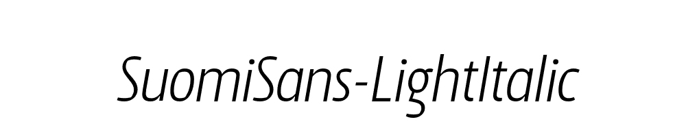 SuomiSans-LightItalic