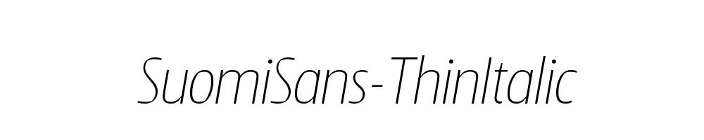 SuomiSans-ThinItalic