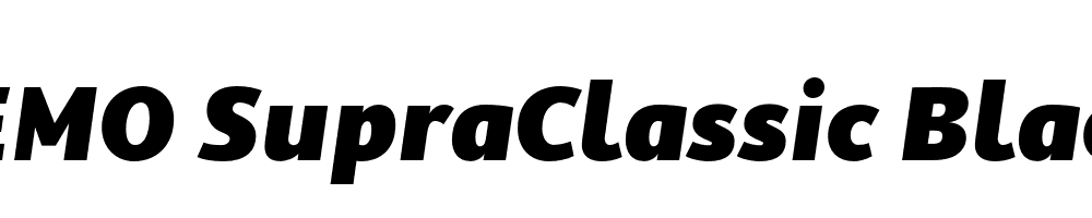  DEMO SupraClassic BlackItalic Regular