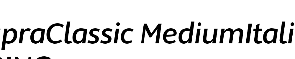  DEMO SupraClassic MediumItalic Regular